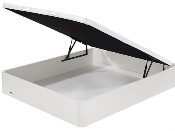 Canapé arcón madera Flex abatible 25 blanco con tapa polipiel