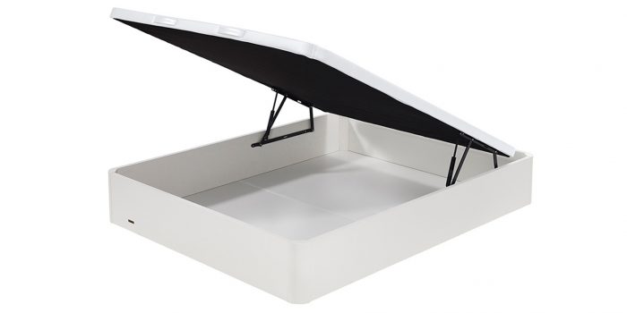 Canapé arcón madera Flex abatible 25 blanco con tapa polipiel